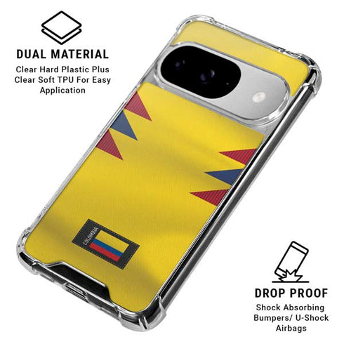 Colombia Soccer Flag Google Pixel 10 Clear Case